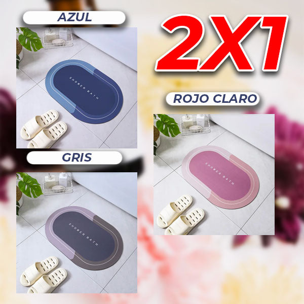 2X1 EN ALFOMBRAS SUPER ABSORBENTES PARA BAÑO